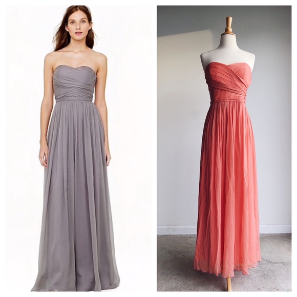 J. Crew Dresses & Skirts - J. CREW | Arabelle Silk Chiffon Coral Dress | 10